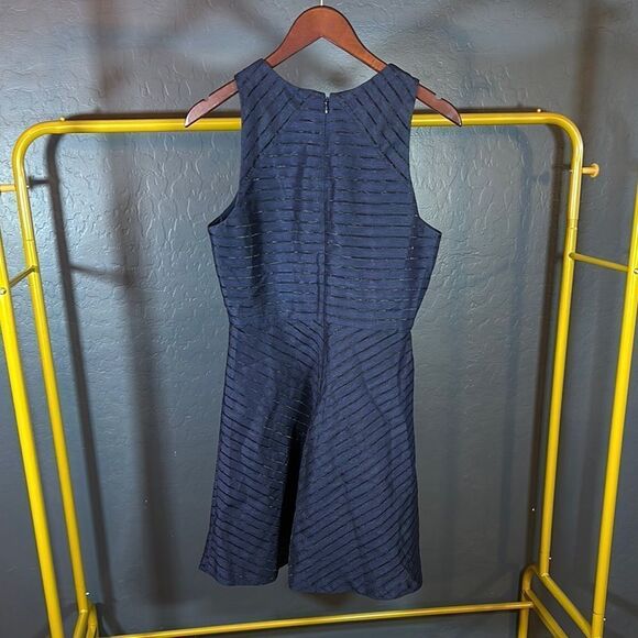 Blue Mini A-Line Halter Dress for Casual Occasions - Picture 4 of 6